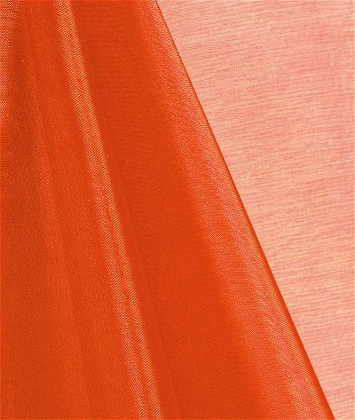 Dark Orange Mirror Organza Fabric