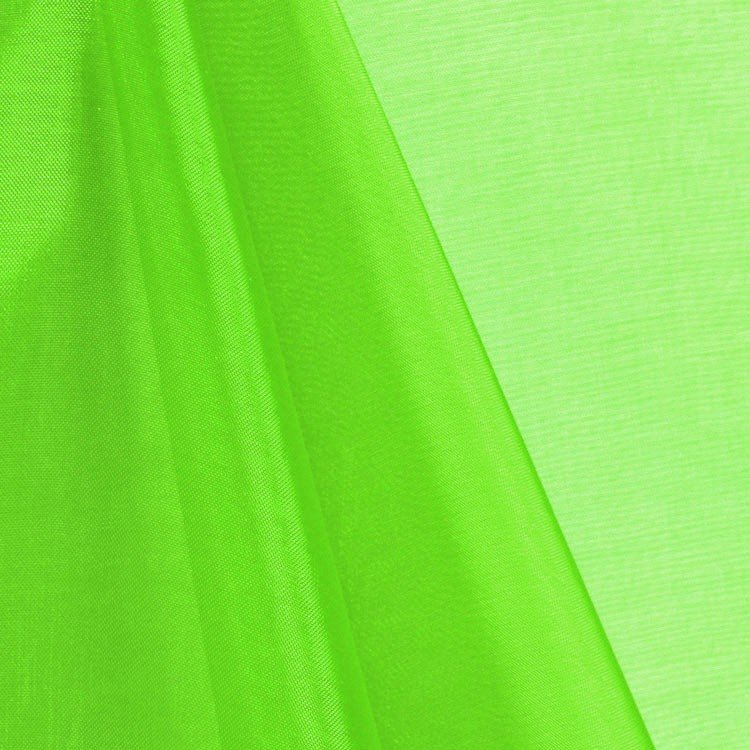 Neon Green Mirror Organza Fabric
