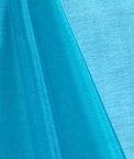 Turquoise Mirror Organza Fabric