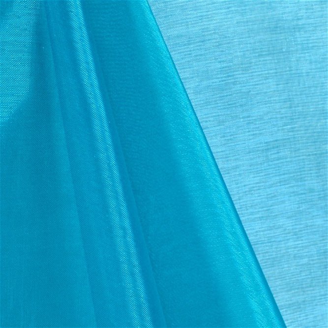 Turquoise Mirror Organza Fabric