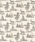 Premier Prints Mountain Antlers Lead Macon Fabric