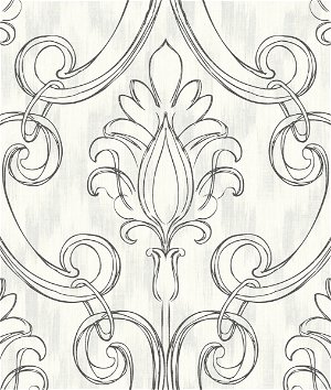 Seabrook Designs Pomerelle Black & White Wallpaper