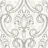 Seabrook Designs Pomerelle Black & White Wallpaper - Image 1