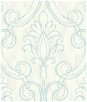 Seabrook Designs Pomerelle Turquoise & Off-White Wallpaper
