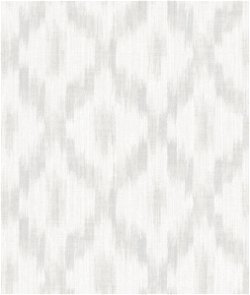 Seabrook Designs Pomerelle Ikat Light Gray & Off-White Wallpaper