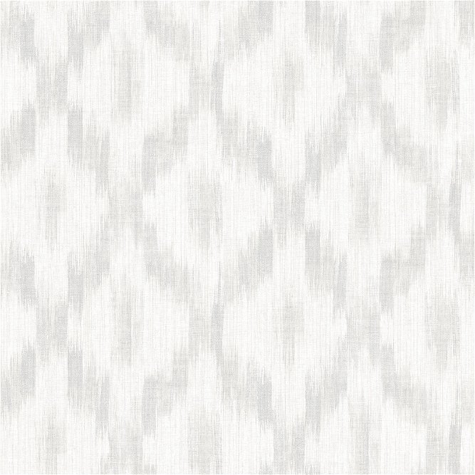Seabrook Designs Pomerelle Ikat Light Gray &amp; Off-White Wallpaper