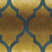 Seabrook Designs Catamount Ogee Metallic Gold & Prussian Blue Wallpaper