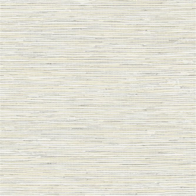 Seabrook Designs Silverton Grass Light Gray &amp; Off-White Wallpaper
