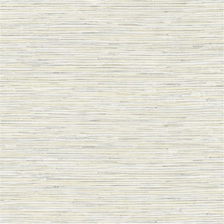 Seabrook Designs Silverton Grass Light Gray & Off-White Wallpaper
