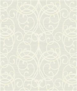 Seabrook Designs Silverton Scroll Gray & White Wallpaper