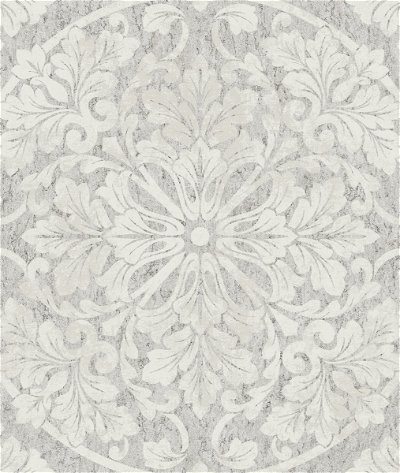 Seabrook Designs Marquette Gray & White Wallpaper