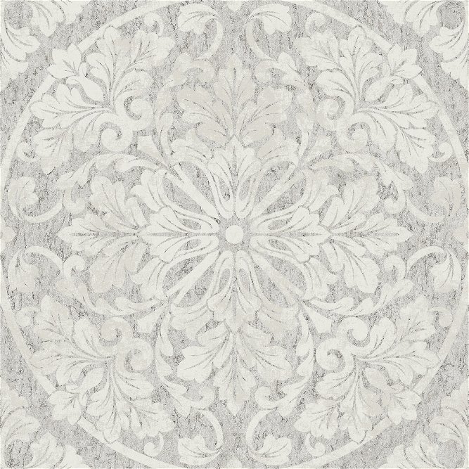 Seabrook Designs Marquette Gray &amp; White Wallpaper
