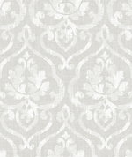 Seabrook Designs Tamarack Gray & White Wallpaper
