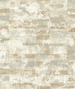Seabrook Designs Gutenberg Taupe & Off-White Wallpaper