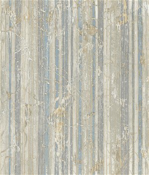 Seabrook Designs Whitney Stripe Sky Blue & Gray Wallpaper