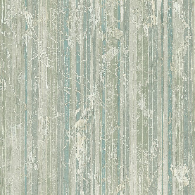 Seabrook Designs Whitney Stripe Teal &amp; Gray Wallpaper