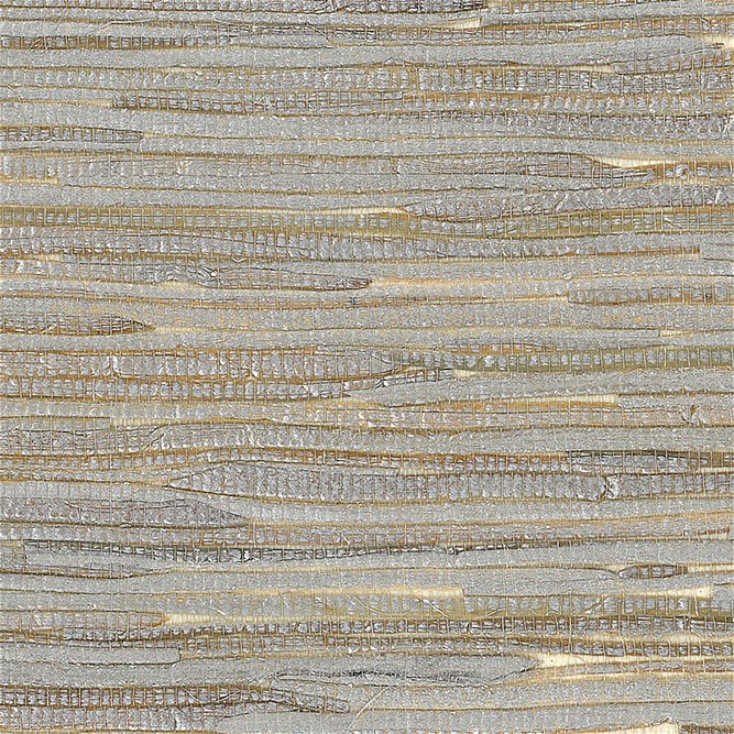 Seabrook Designs NA205 Java Grass Metallic Silver Wallpaper