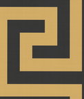 Seabrook Designs Vogue Black & Metallic Gold Wallpaper