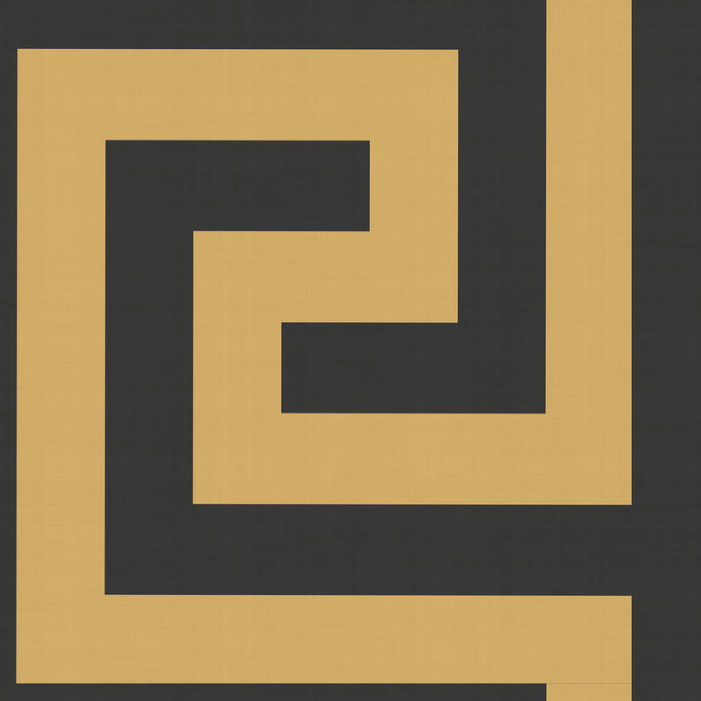 Seabrook Designs Vogue Black &amp; Metallic Gold Wallpaper