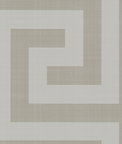 Seabrook Designs Vogue Metallic Silver & Taupe Wallpaper