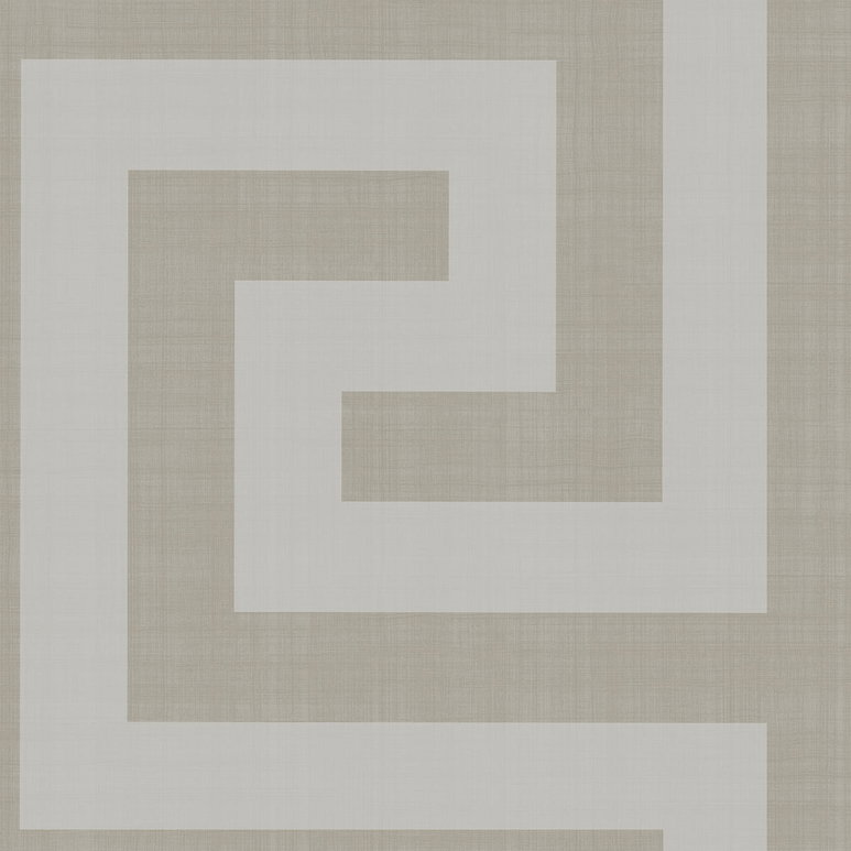 Seabrook Designs Vogue Metallic Silver &amp; Taupe Wallpaper