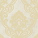 Seabrook Designs Vogue Damask Metallic Gold & Off-White Wallpaper