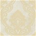 Seabrook Designs Vogue Damask Metallic Gold &amp; Off-White Wallpaper thumbnail image 1 of 2