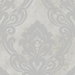 Seabrook Designs Vogue Damask Metallic Silver & Greige Wallpaper
