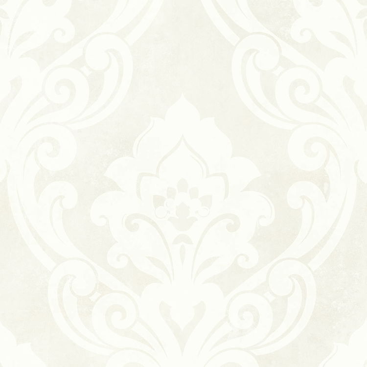 Seabrook Designs Vogue Damask Metallic & Gray Wallpaper