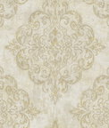 Seabrook Designs Atelier Tan & Gold Wallpaper