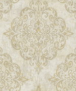 Seabrook Designs Atelier Tan & Gold Wallpaper