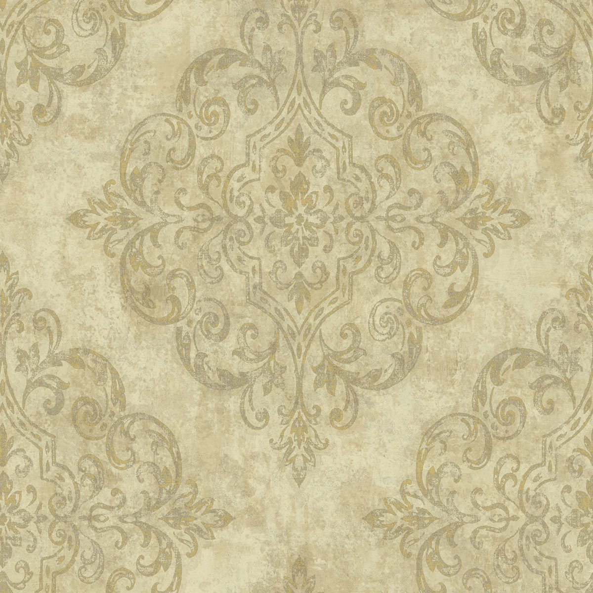 Seabrook Designs Atelier Metallic Gold & Off-White Wallpaper ...