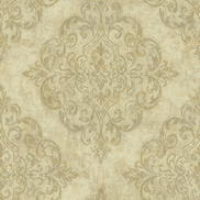 Seabrook Designs Atelier Metallic Gold & Off-White Wallpaper