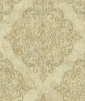 Seabrook Designs Atelier Metallic Gold & Off-White Wallpaper