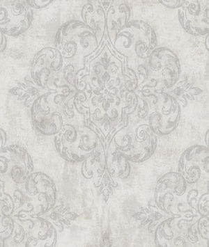 Seabrook Designs Atelier Gray & Off-White Wallpaper