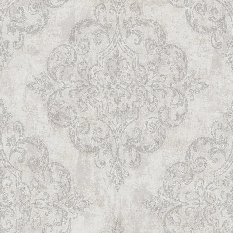 Seabrook Designs Atelier Gray & Off-White Wallpaper