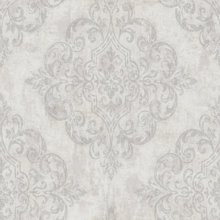 Seabrook Designs Atelier Gray &amp; Off-White Wallpaper