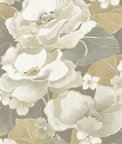 Seabrook Designs Adorn Metallic Silver & Off-White Wallpaper