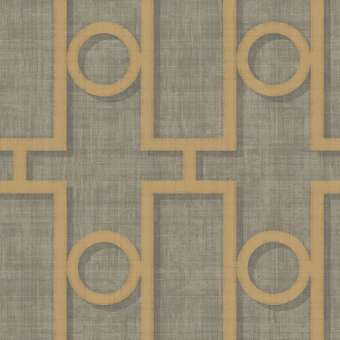 Seabrook Designs Adorn Geo Metallic Gold &amp; Platinum Wallpaper