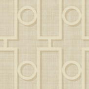 Seabrook Designs Adorn Geo Tan & Off-White Wallpaper