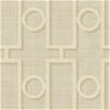 Seabrook Designs Adorn Geo Tan & Off-White Wallpaper - Image 1