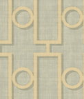 Seabrook Designs Adorn Geo Metallic Gold & Gray Wallpaper