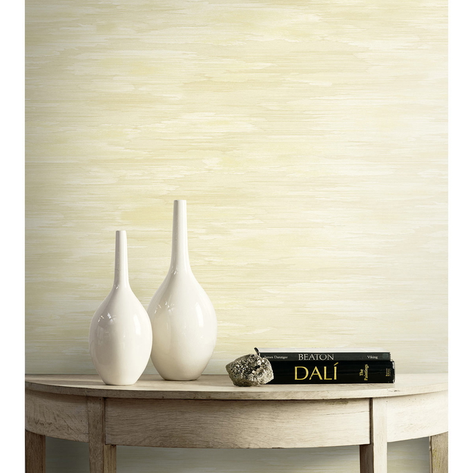 Seabrook Designs Couture Texture Metallic Gold &amp; Off-White Wallpaper image 2 of 2