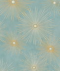 Seabrook Designs Catwalk Teal & Metallic Gold Wallpaper