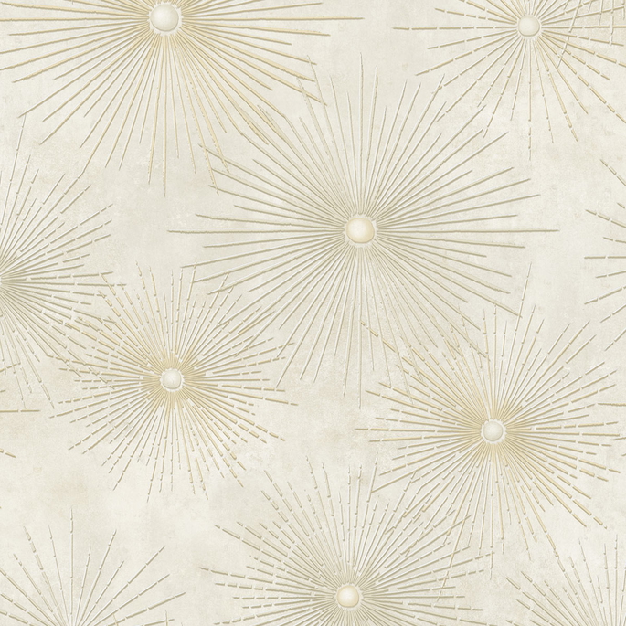 Seabrook Designs Catwalk Metallic Gold &amp; Off-White Wallpaper image 1 of 2
