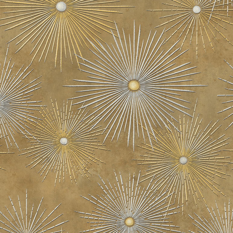 Seabrook Designs Catwalk Metallic Gold &amp; Caramel Wallpaper