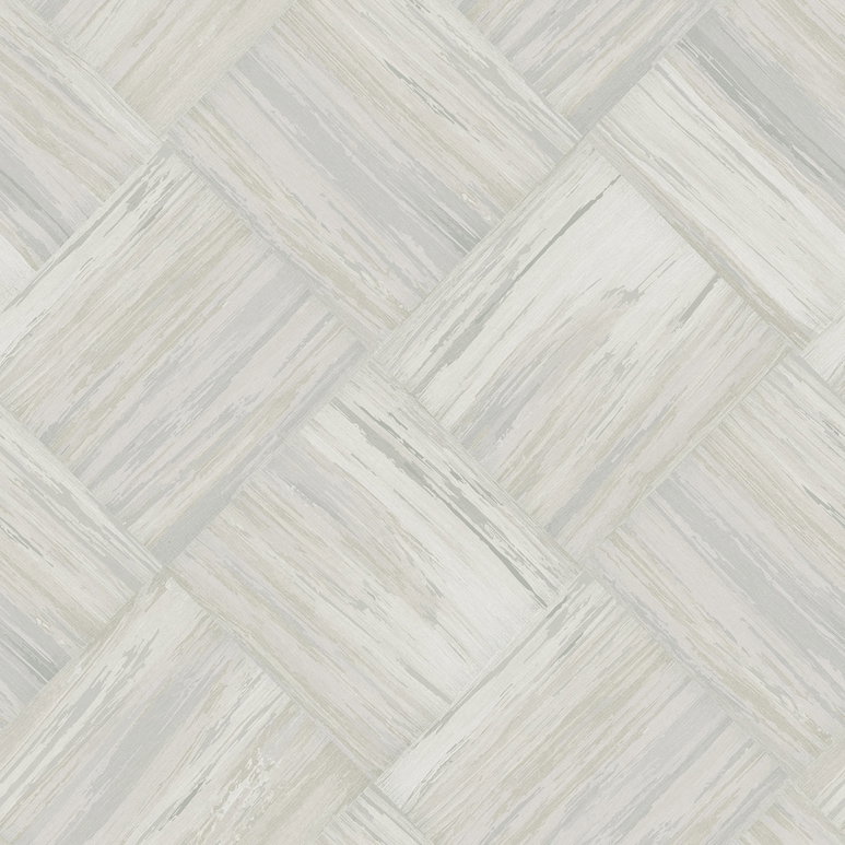 Seabrook Designs Masquerade Weave Greige &amp; Off-White Wallpaper