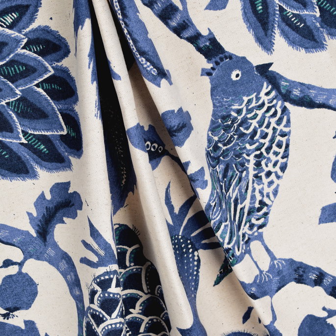 Richloom Nighting Indigo Fabric image 3 of 4