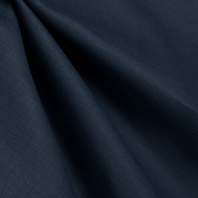 Navy Blue Irish Linen Fabric image 2 of 2
