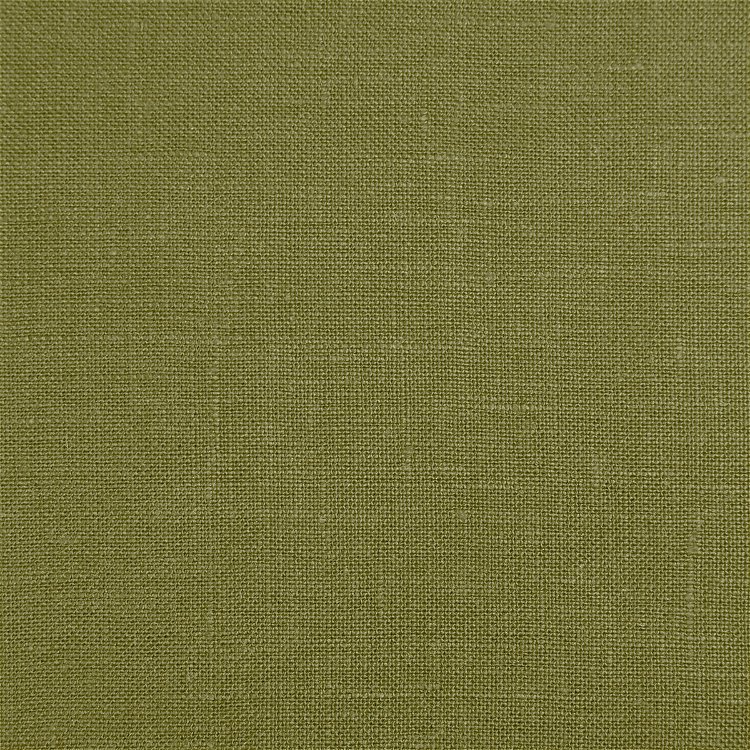 Olive Green Irish Linen Fabric